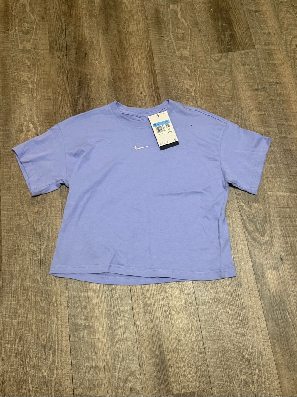 Nike Kids' Lilac Swoosh Tee - Short Sleeve Crop Top loose fit